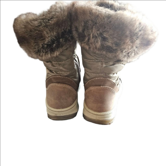 Women's Santana Myrah Brown Winter Boots with Faux Fur Trim Size 9 - Picture 5 of 8